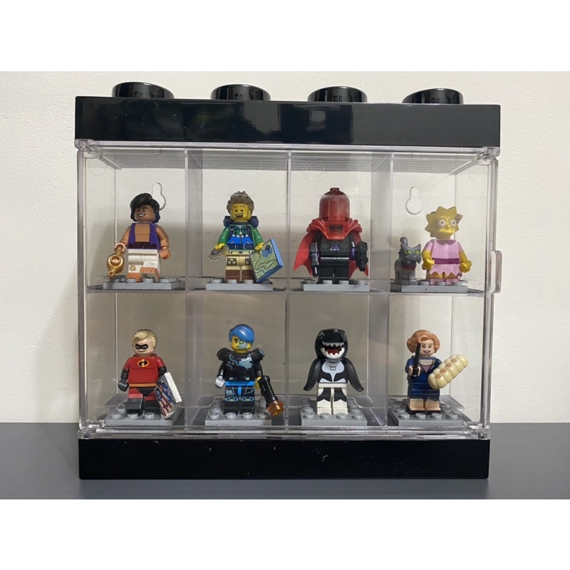 LEGO  黑色 8格 人偶收納盒 樂高週邊 二手 含8隻人偶