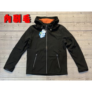 塞爾提克~免運 SOFO 男生 保暖外套 防風 防潑水 內刷毛 風衣外套 舒適微彈性 拉鍊口袋 類軟殼衣(黑)-2581