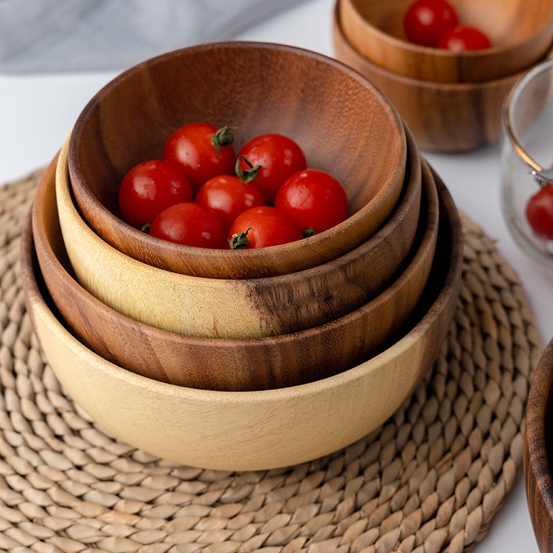 【H19】日式相思木沙拉碗 [LUYING 森之露] 木碗 木盆 沙拉盆 木盤 圓盤 盤子 點心 沙拉 湯品