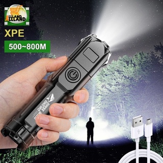 便攜式 XPE 3 照明模式手持手電筒 / 可充電應急 LED 閃光燈 / 可調高流明防水變焦手電筒, 適合野營遠足