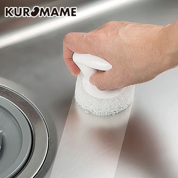 Mk Kuromane日本製廚房水槽專用不鏽鋼水槽清潔刷免洗劑握把式輕鬆打理廚房水槽清除水垢 蝦皮購物
