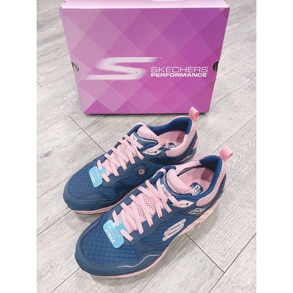 SKECHERS-88888338NVPK SRR系列 藍粉色 女生款式 綁帶 休閒鞋 運動鞋 氣墊鞋 健走鞋 蹺蹺板鞋