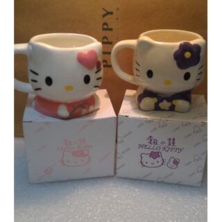 26 優選 北海道小樽限定 卡比獸跳蚤市場 Hello Kitty咖啡杯 一對特價:1390元