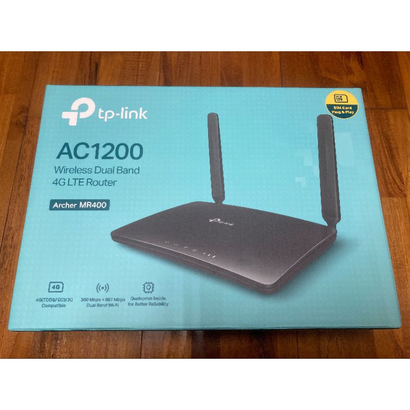 TP-Link Archer MR400 AC1200無線雙頻4G LTE SIM卡網路家用wifi路由器（分享器）