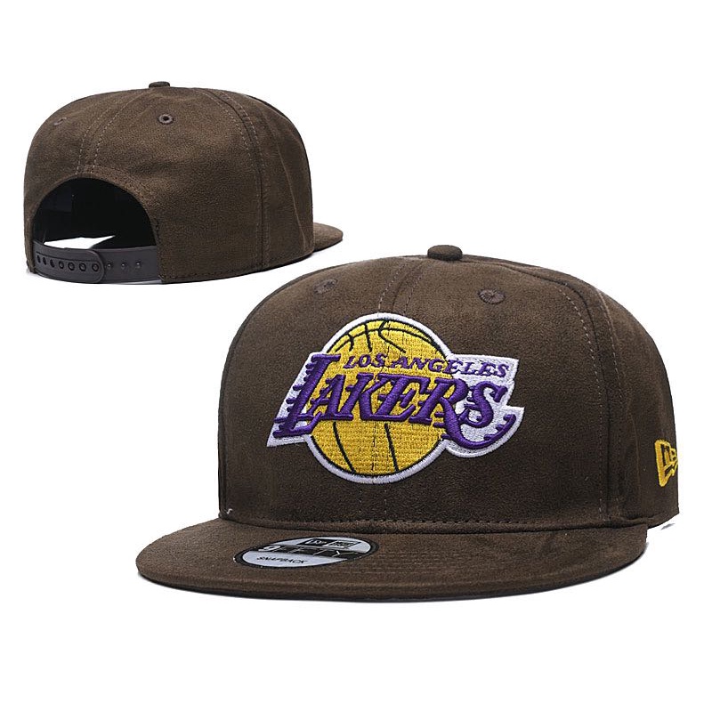 新款帽子 NBA 洛杉磯湖人隊 snapback 帽子男式女式運動嘻哈帽子時尚帽子籃球帽帶可調節肩帶