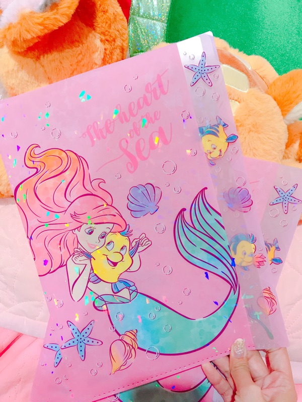 現貨 朵兒日本代購日本迪士尼小美人魚愛麗兒多層資料夾東京迪士尼小比目魚 蝦皮購物