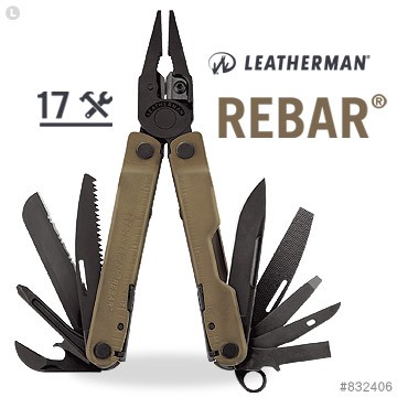 【電筒魔】原廠保固25年 全新 公司貨 Leatherman REBAR 狼棕款工具鉗 #832406