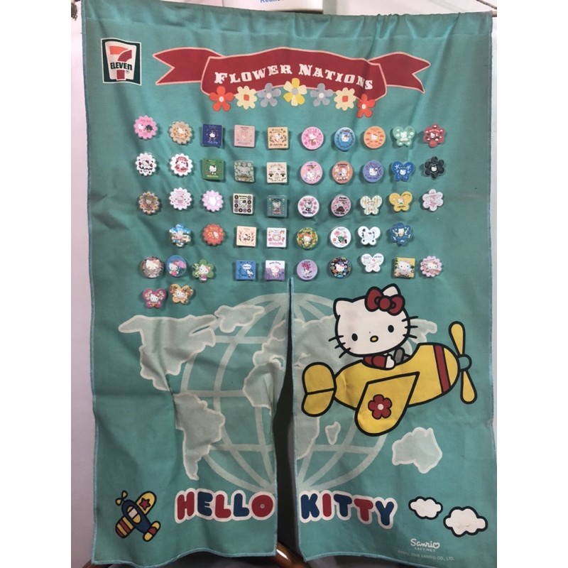 限量絕版百貨正品 7 11 超商集點hello Kitty別針 窗簾 蝦皮購物