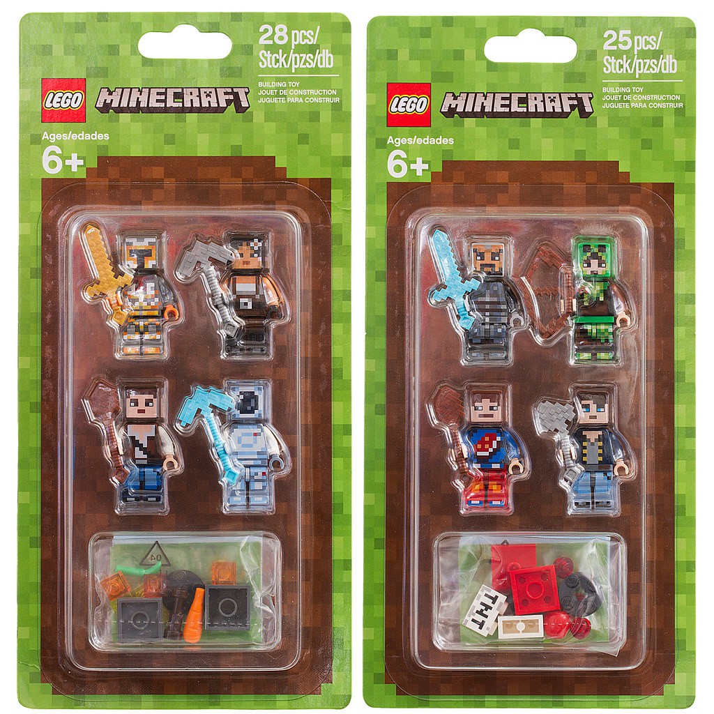 LEGO 樂高853609/853610 Minecraft™ Skin Pack 1/2 創世神人偶附件包| 蝦皮購物