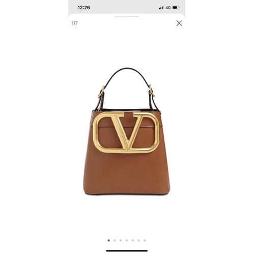 Valentino 棕色水桶包