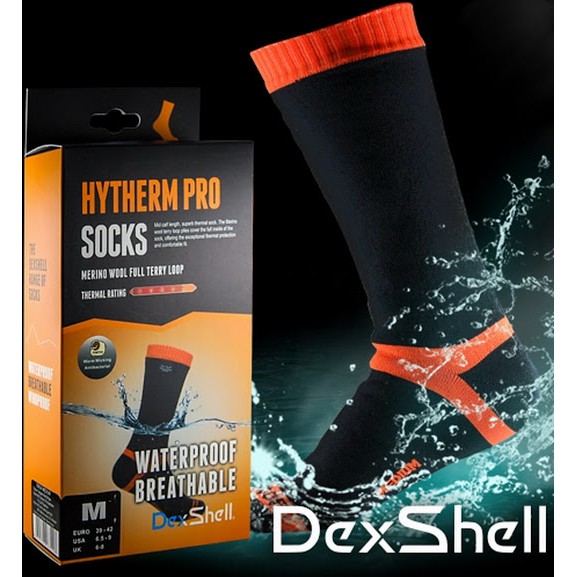 【仁維生活】Dexshell Hytherm Pro 高筒-全刷毛美利諾羊毛保暖防水襪