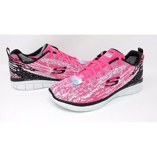 SKECHERS(女)休閒鞋最後一雙8.5/ 12383 HPBK Synergy 2.0 粉黑色布鞋