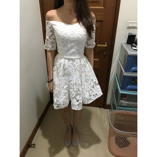 二手 平口白色短洋裝 洋裝 短洋裝 白洋裝