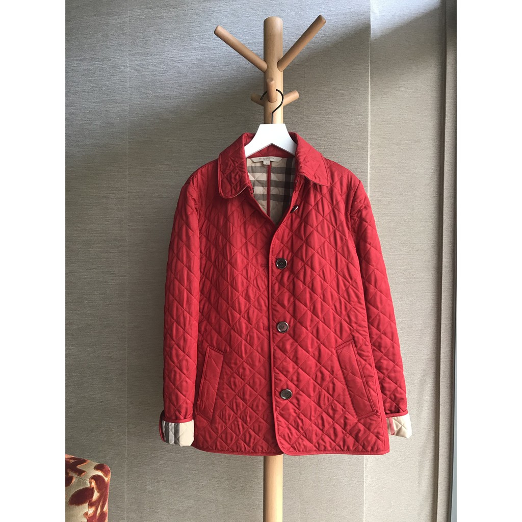 Burberry紅色經典短風衣