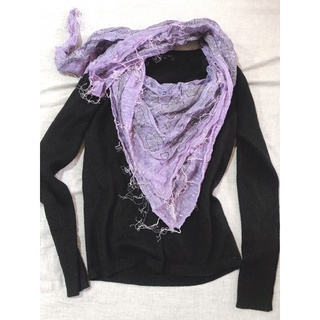紫色 波西米亞 風格日系韓系0918風法式風格絲巾 圍巾