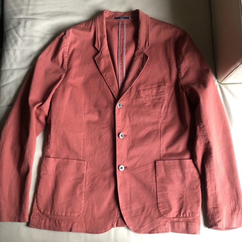 保證正品 Paul Smith 磚紅色 休閒西裝 外套 一衣兩穿 size XXL 適合 XL