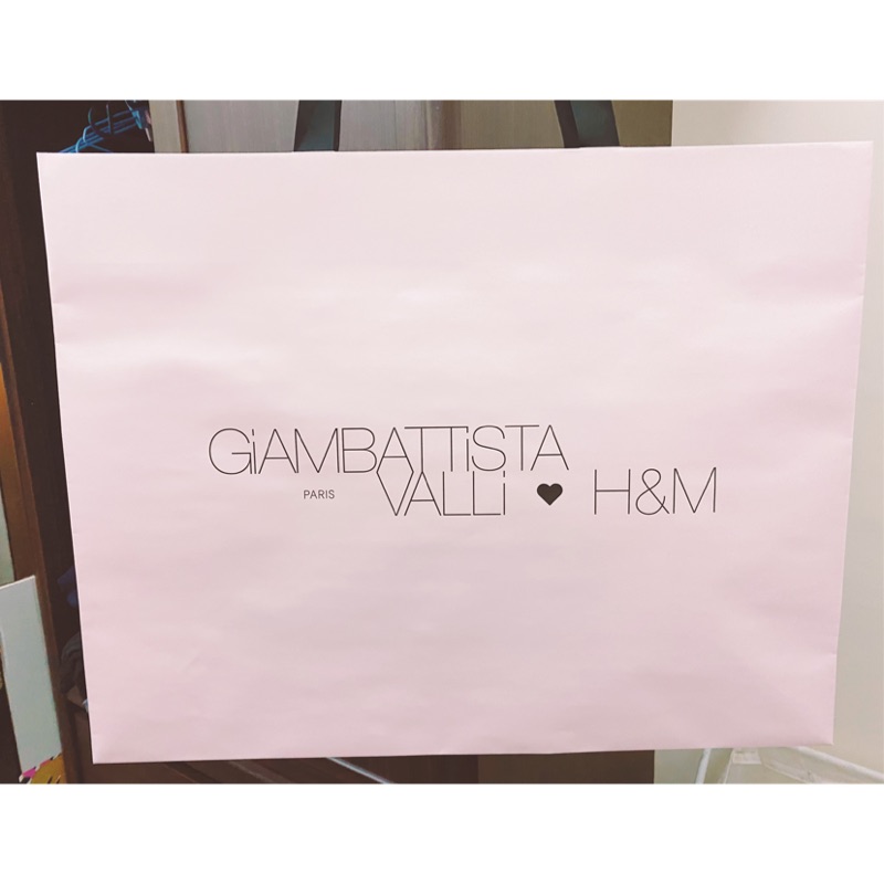 Giambattista Valli H&amp;M 聯名 限量粉紅色紙袋 購物袋