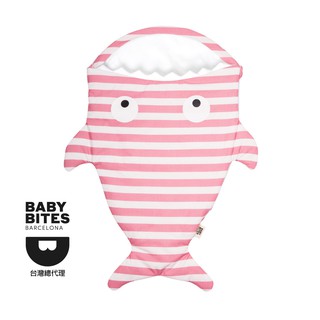 『BabyBites』西班牙鯊魚咬一口 嬰幼兒睡袋—粉條紋 防踢被 / 寶寶棉被 / 睡袋