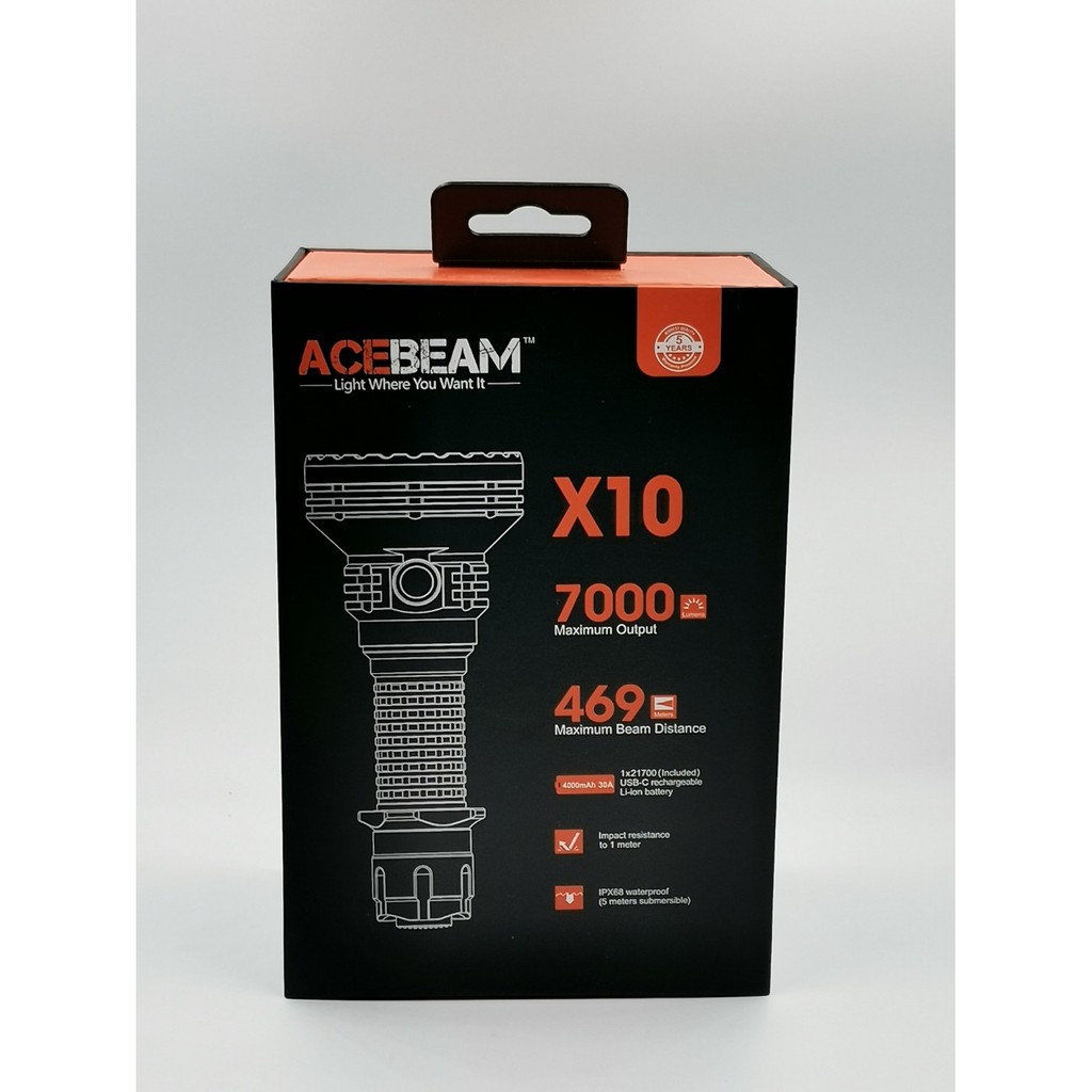 "台南工具好事多" ACEBEAM X10 7000流明 附原廠電池 聚泛雙光 CRI高顯色手電筒 EDC 搜索探路