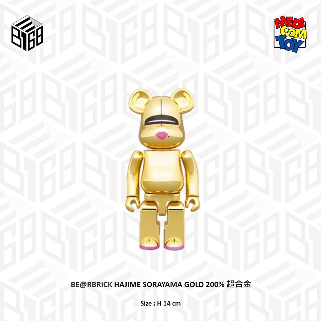 [B168預購] BE@RBRICK HAJIME SORAYAMA GOLD 200% 超合金