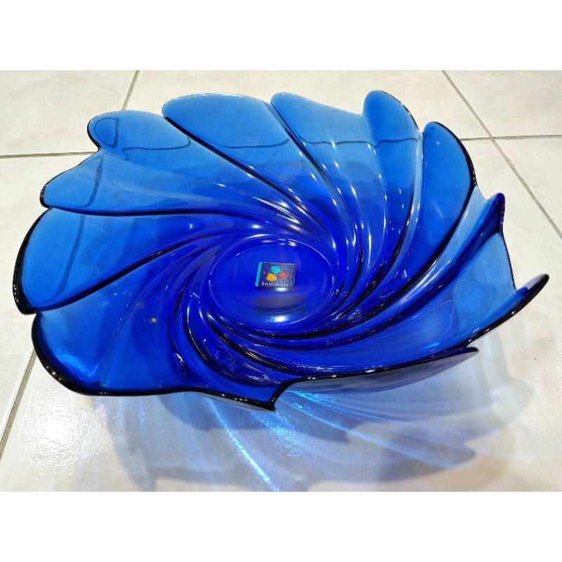 全新 法國 luminarc 樂美雅 海洋之心 玻璃 水果盤 淺盤 盤子 擺飾 28公分 限自取