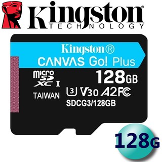 【公司貨 現貨】Kingston 金士頓 128G 128GB microSDXC TF U3 V30 A2 記憶卡