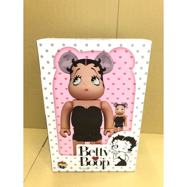 🔥正品現貨🔥 Be@rbrick 400%+100% 貝蒂 黑衣 Betty Boop 潮流玩具 全新未拆