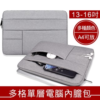雙層收納電腦包 適用蘋果 M1電腦11吋/13吋/14/15/15.6吋內膽包 絨毛內裡 防水防刮 筆電收納