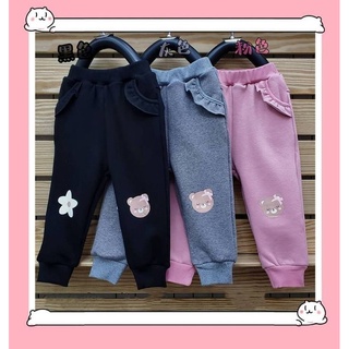 冬季款🌷不倒絨花邊口袋熊熊休閒褲🌷5～15碼