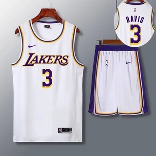 【現貨】NBA 球衣男式洛杉磯湖人隊勒布朗詹姆斯 6 號籃球球衣球衣安東尼戴維斯 3 號球衣