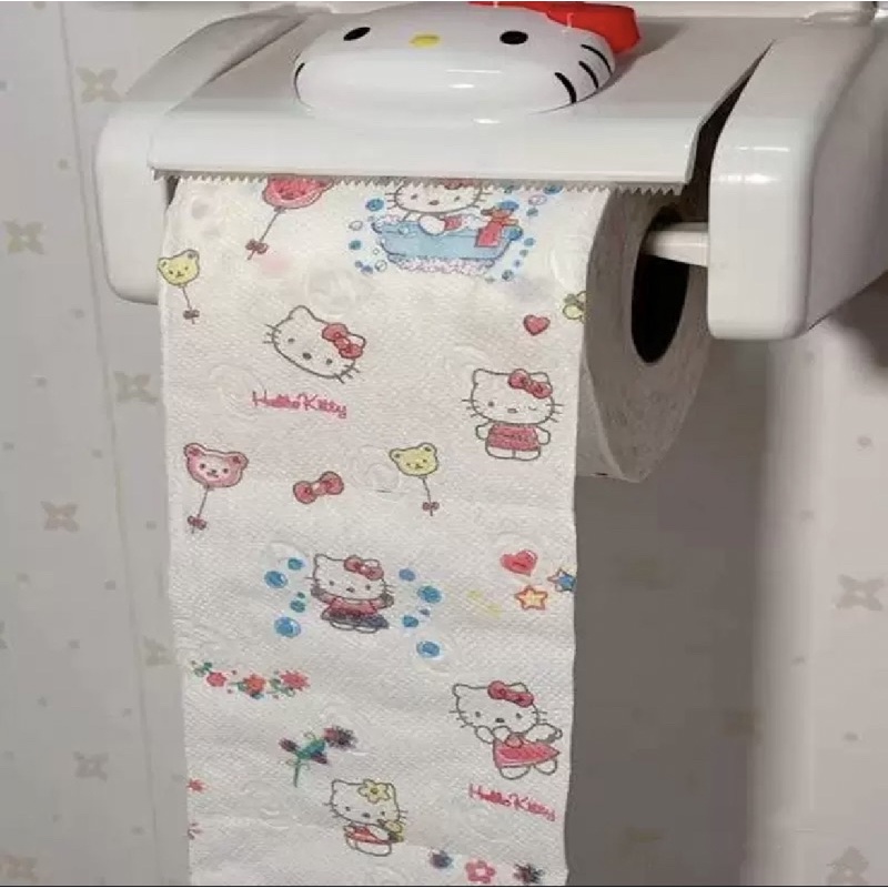 《現》可愛hello kitty衛生紙卷 🧻印花淡香柔韧吸水可溶水（一卷）
