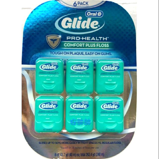 快速出貨 現貨 Costco 好市多代購 Glide 清潔舒適牙線-薄荷口味 6入  Oral-B 牙線 歐樂B牙線