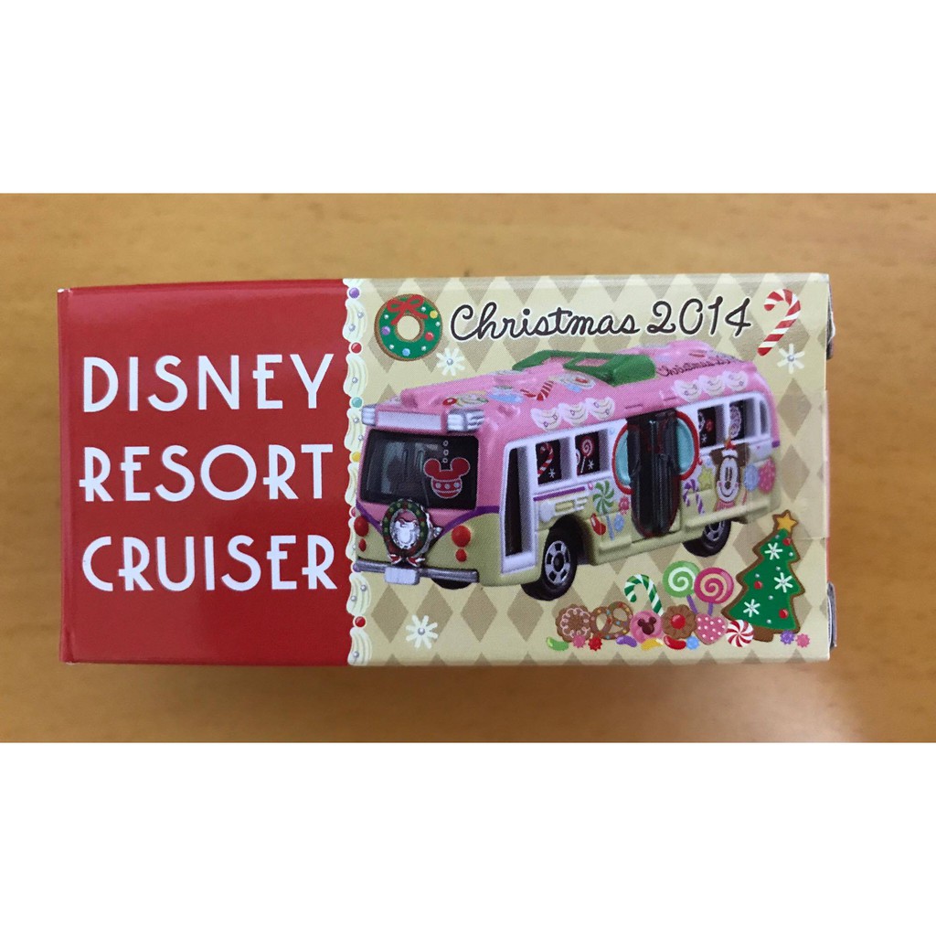 TOMY TOMICA 2014 東京迪士尼樂園 聖誕節 限定 粉紅巴士 disney 遊園車