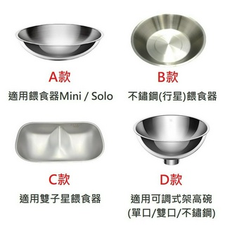 【免運+附發票】寵物餵食器不鏽鋼碗 適用 Mini Solo 雙子星 行星 智慧餵食器配件 飼料碗 寵物碗 碗