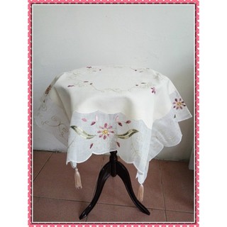 妮可之家~羅曼蒂桌巾60*60~另有#桌布#沙發巾#花瓶墊#音響巾#客廳小茶几#結婚用品#桌巾#餐墊#桌旗#棉麻#電視巾
