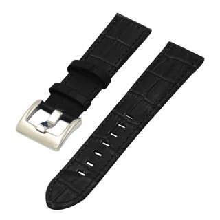 【錶帶城】『特別訂製』一比一代用 22mm MontBlanc 萬寶龍 Timewalker 黑色鱷魚皮壓紋頭層牛皮錶帶