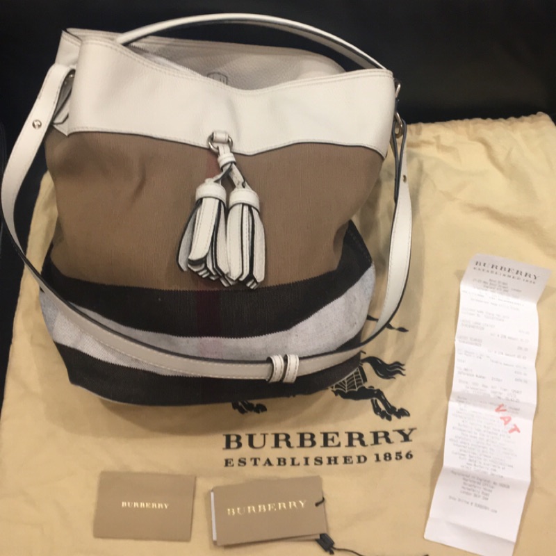 Burberry 正品 流蘇水桶包