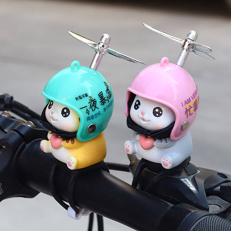 小黃鴨車載擺件車內頭盔電動摩托車腳踏車裝飾品網紅汽車車外小貓 汽車裝飾