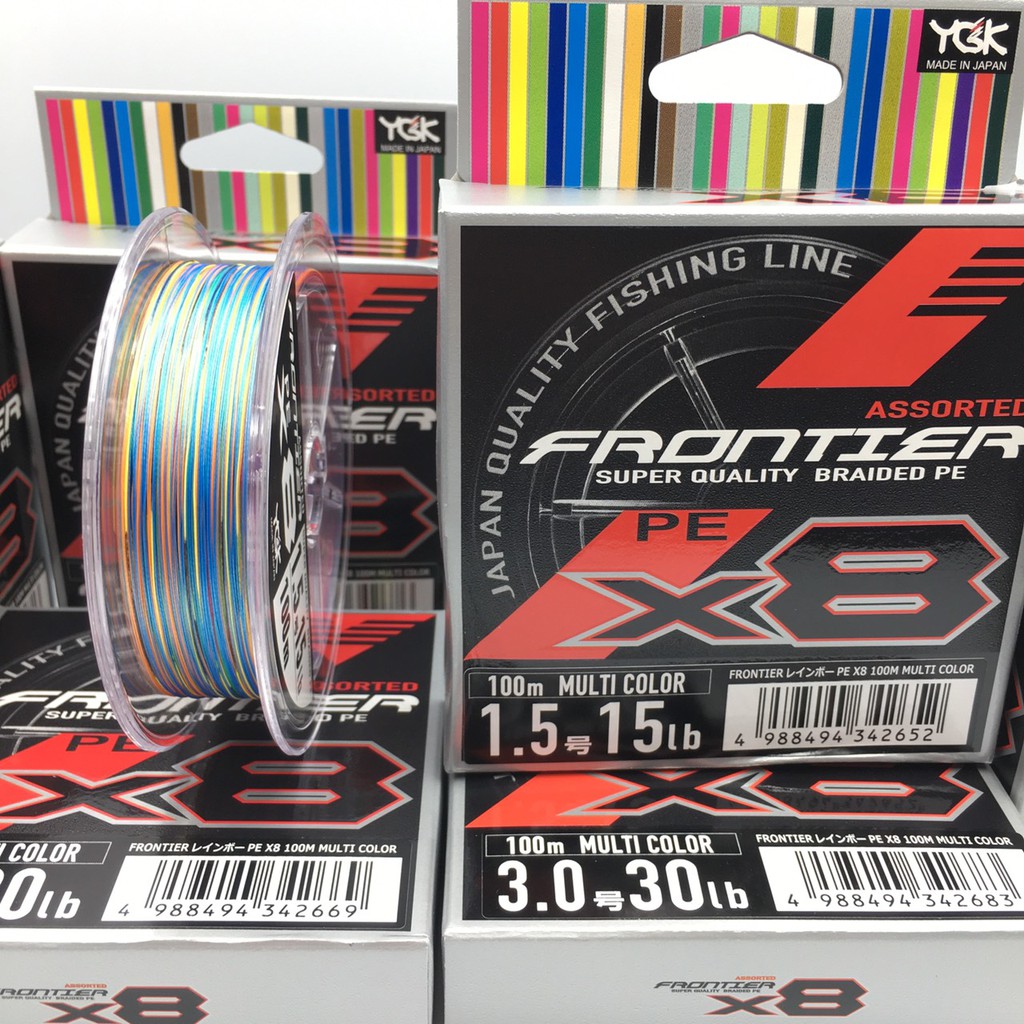 Ygk 日製八股pe線frontier X8 Pe 100m 8股pe線ygk 線5色線8編 蝦皮購物