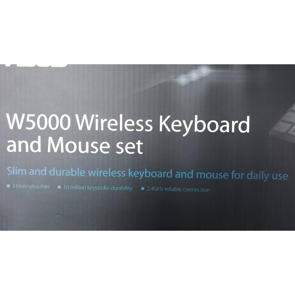 華碩輕薄無線鍵盤滑鼠組 W5000 銀色版 限量促銷 (全新品)