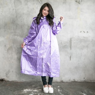 ☆宥鈞機車騎士精品☆OUT奧德蒙亮光紗布料超潑水材質 亮採前開連身式風雨衣- 紫色