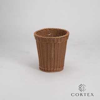 CORTEX 編織籃 仿藤籃 圓筒型W26 卡其色