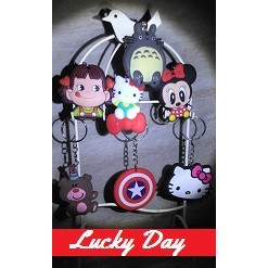 造型鑰匙圈 卡通鑰匙圈 HelloKitty 米老鼠 龍貓 隊長 吊飾 裝飾 贈品 禮品 獎品 尾牙 Lucky Day