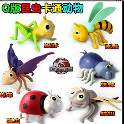 仿真卡通q版昆蟲動物模型蝴蝶蜜蜂海龜海豚海底世界蜘蛛兒童玩具 兒童玩具 動物模型 動物世界 蝦皮購物
