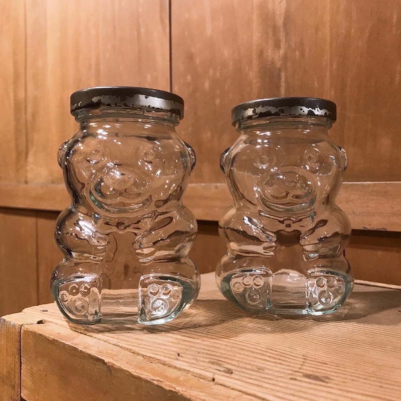 早期台製小熊造型玻璃罐