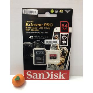 SanDisk Extreme Pro MicroSDXC 64G 170MB A2 U3 V30 TF卡
