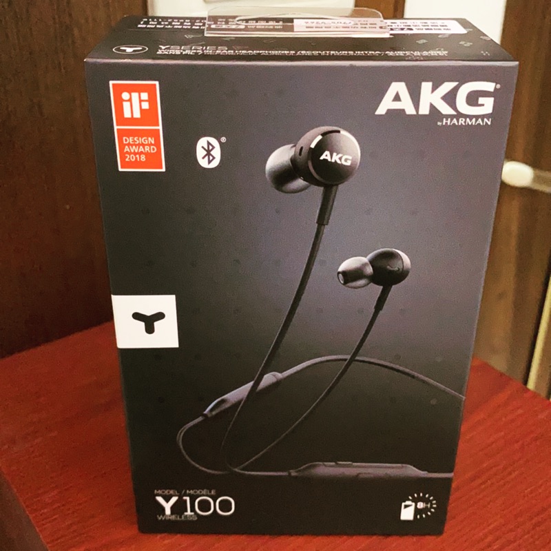 💯全新正品AKG Y100 Wireless 黑色無線入耳式藍牙耳機