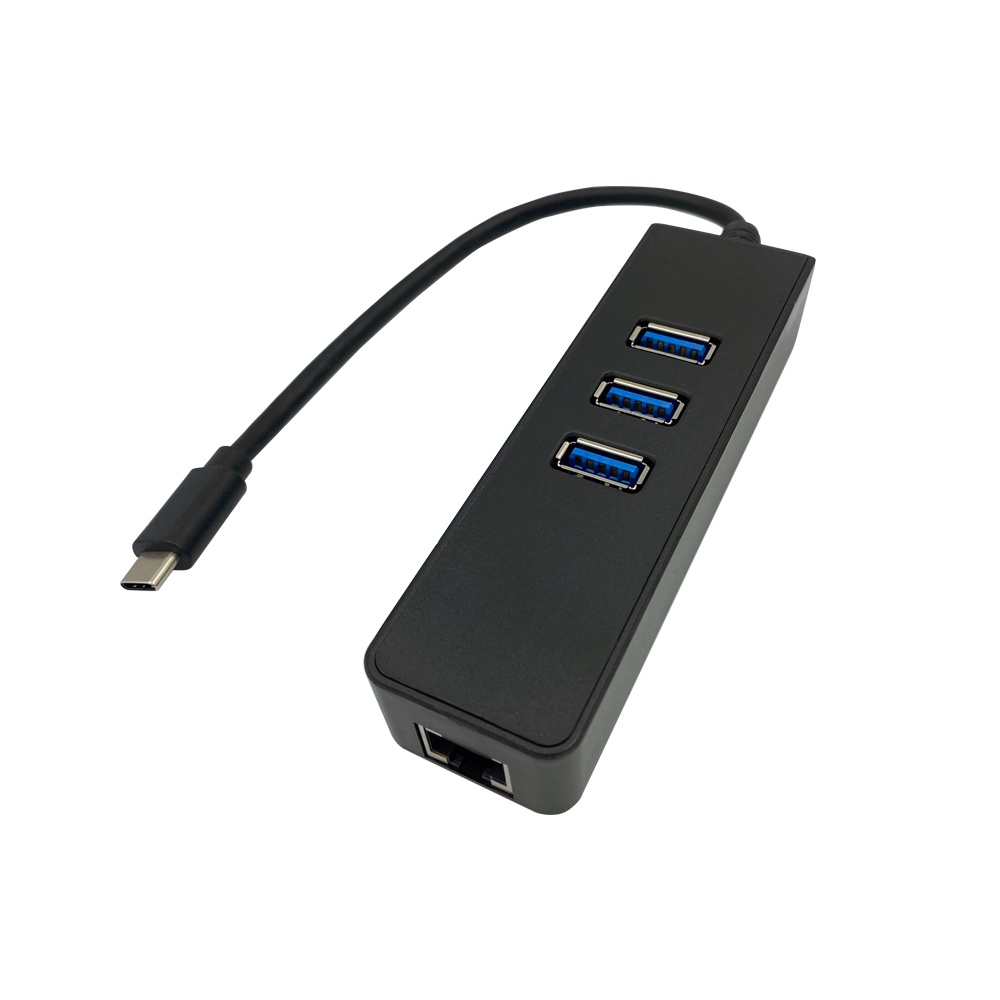 TYPE C3.1轉接網卡+3埠USB 3.0 HUB 分享器 集線器