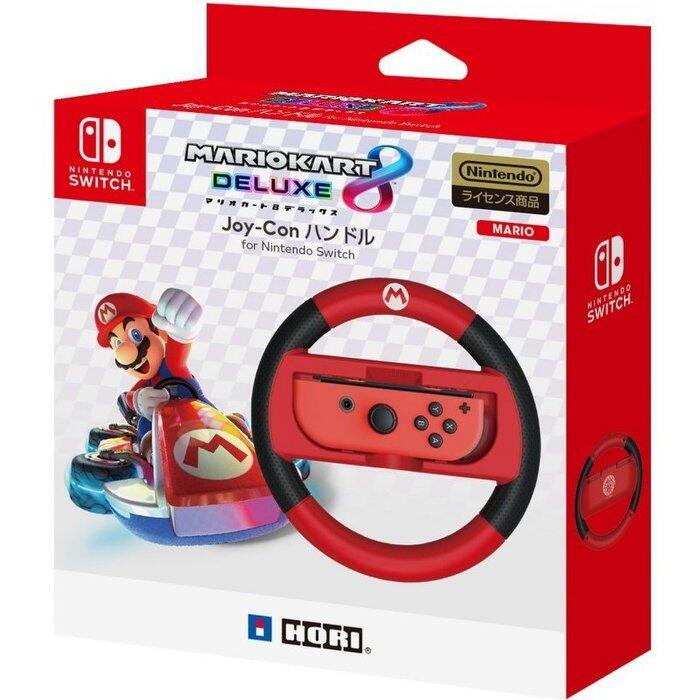 任天堂 Switch NS 主機周邊 日本 HORI Joy-Con 瑪莉歐賽車8 賽車 方向盤 紅色【四張犁電玩】