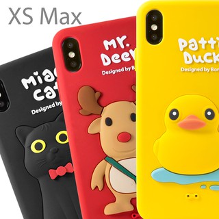【Bone蹦克官方】iPhone XS Max 手機殼 立體公仔保護套 (6.5吋) - 喵貓/麋鹿/鴨子